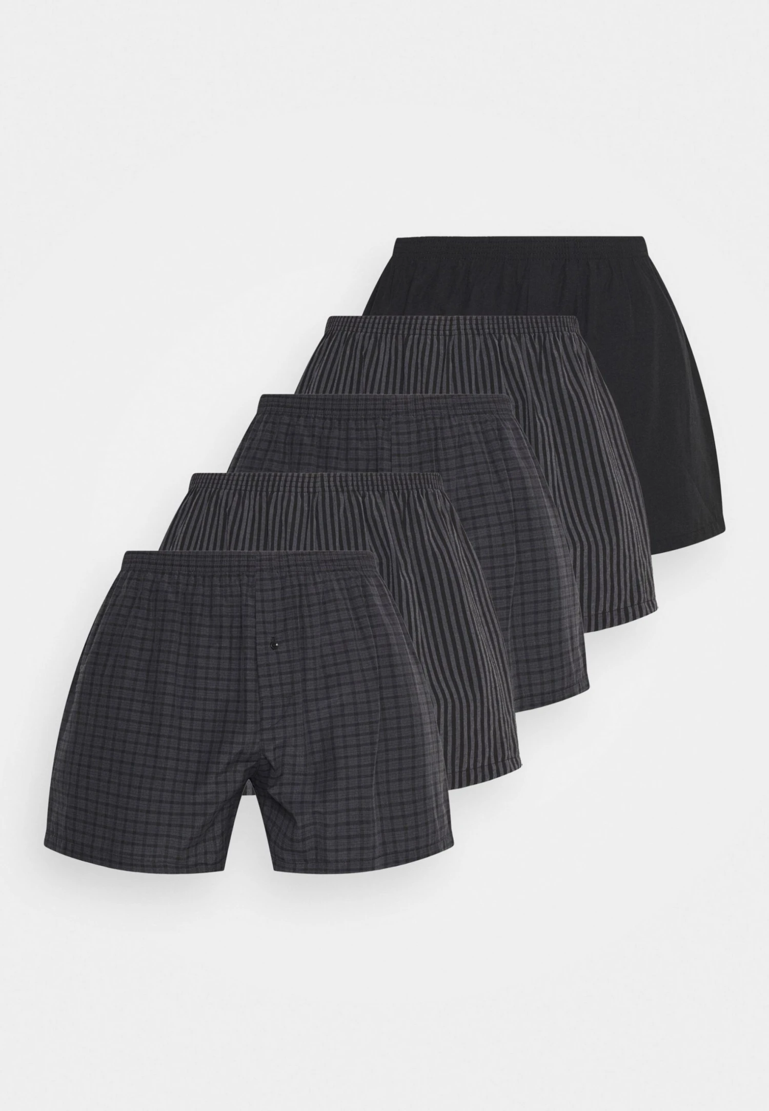 Pier One 5 Pack - Boxershort - Black/Dark Grey 3 Pier One 5 Pack - Boxershort - Black/Dark Grey