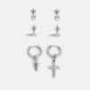 Pier One 3 Pack Unisex - Oorbellen - Silver-Coloured -Pier One 91ff65dc2d62466d9aae0c3f60ce44b7