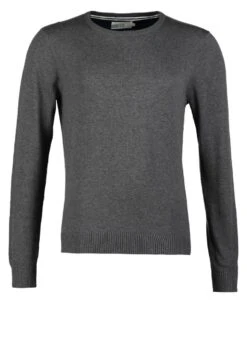 Pier One Basic Crewneck - Trui - Dark Grey Melange -Pier One a544139b03e5432e9796573c491ff748