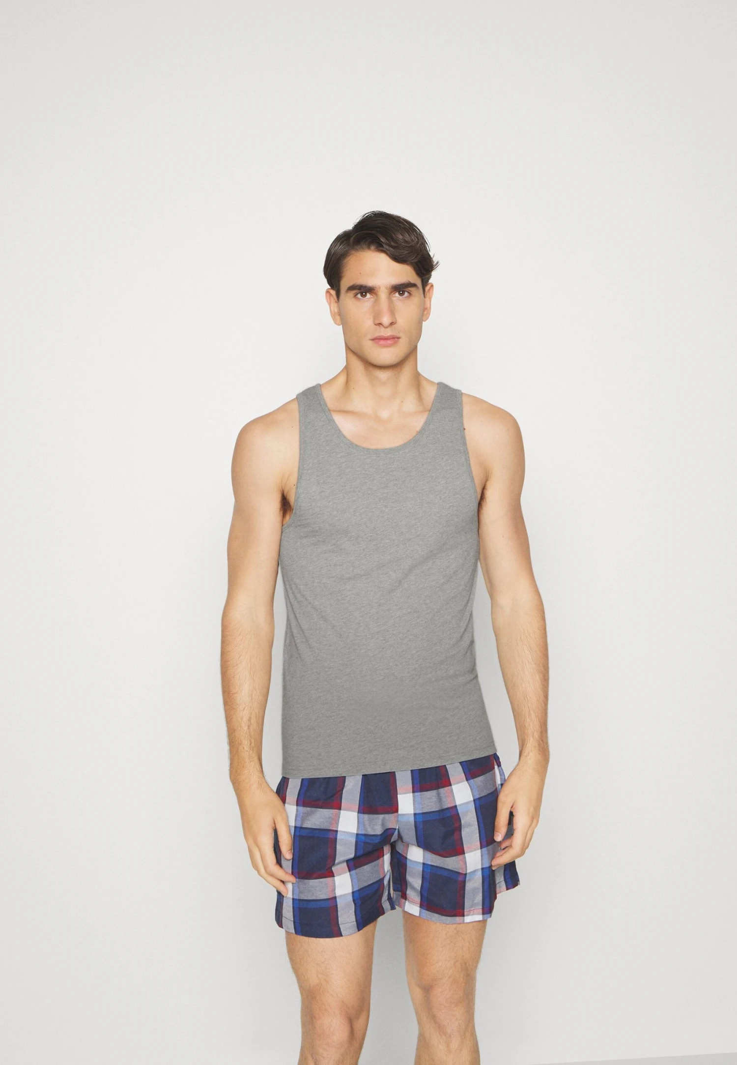 Pier One Rib Vestlue - Hemd - Grey/White/Blue 3 Pier One Rib Vestlue - Hemd - Grey/White/Blue